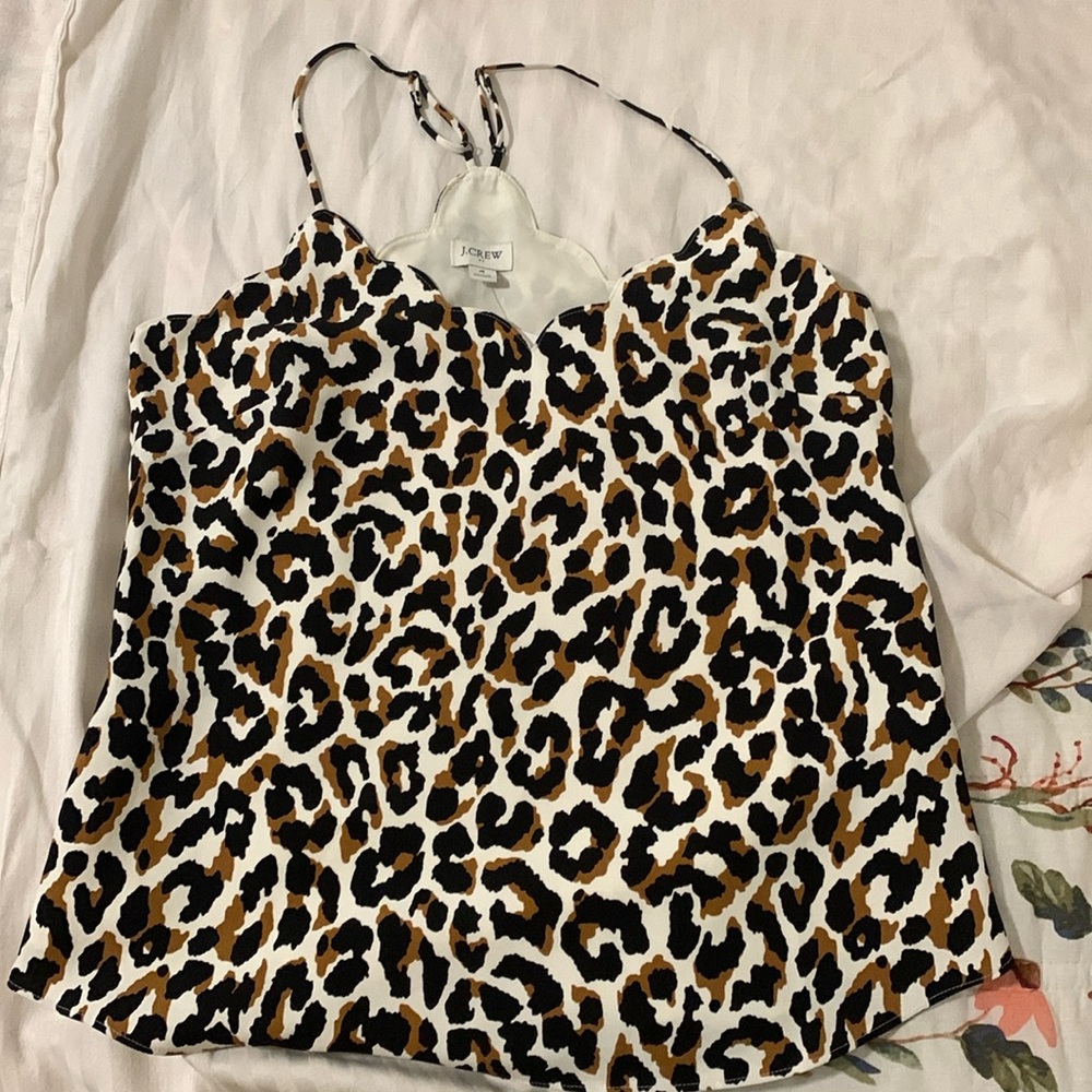 Animal print adjustable strap top